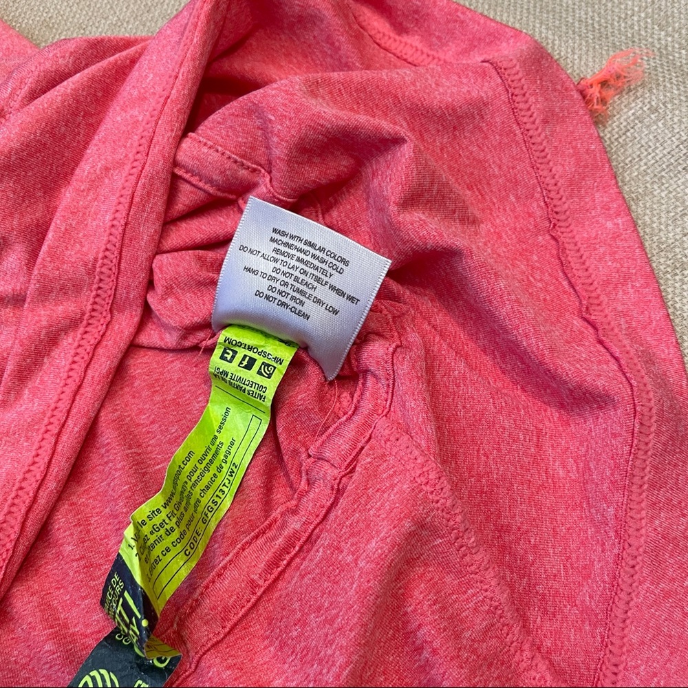 MPG Pink/Peach Racerback Drawstring Tank Top - Picture 4 of 11